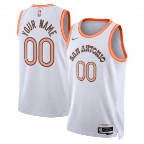Män San Antonio Spurs Tröja Skräddarsydda Nike 2023-24 City Edition Vit Swingman